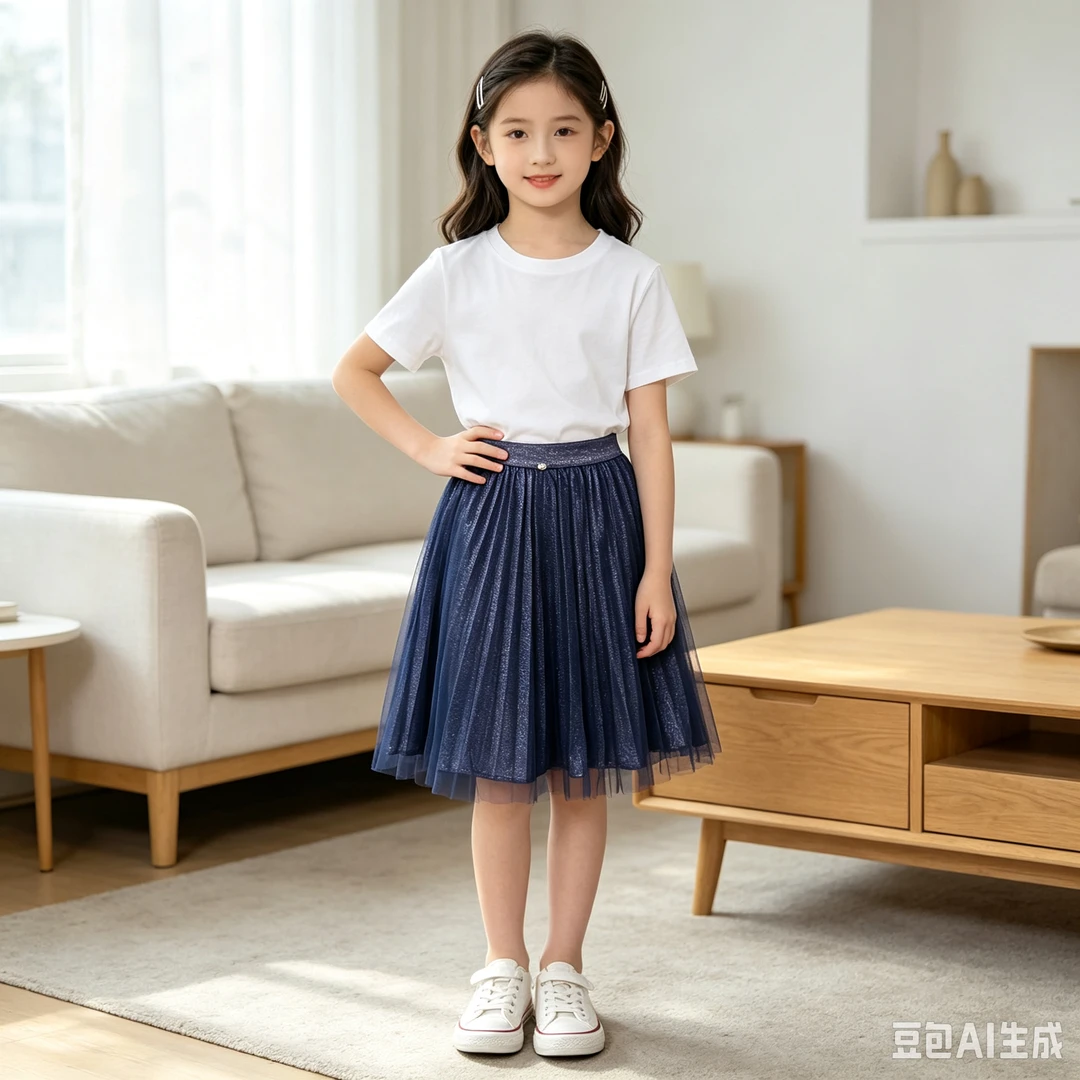 B0111新款女童夏季甜美洋气冰雪奇缘公主风半身裙A10-07