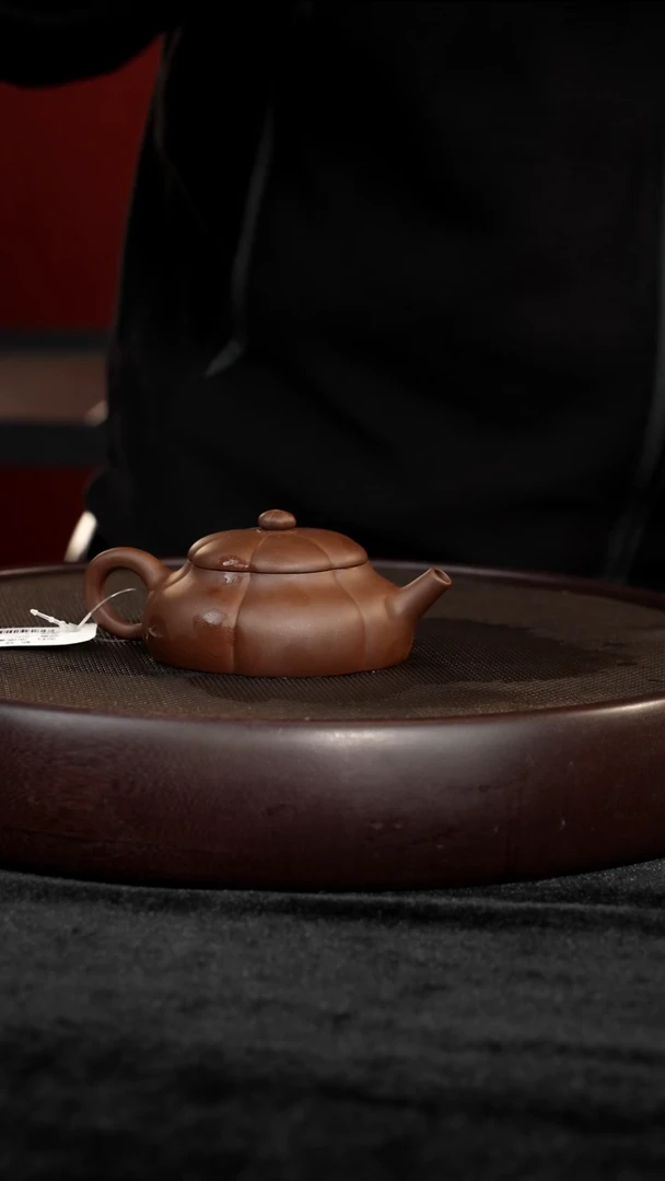 茶壶紫砂ZJ13776底槽清筋纹静乐110c