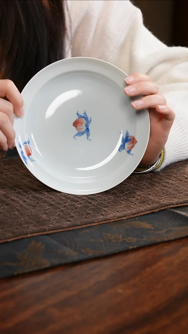 【闪购商品】杯子青源器语三桃拌面盘