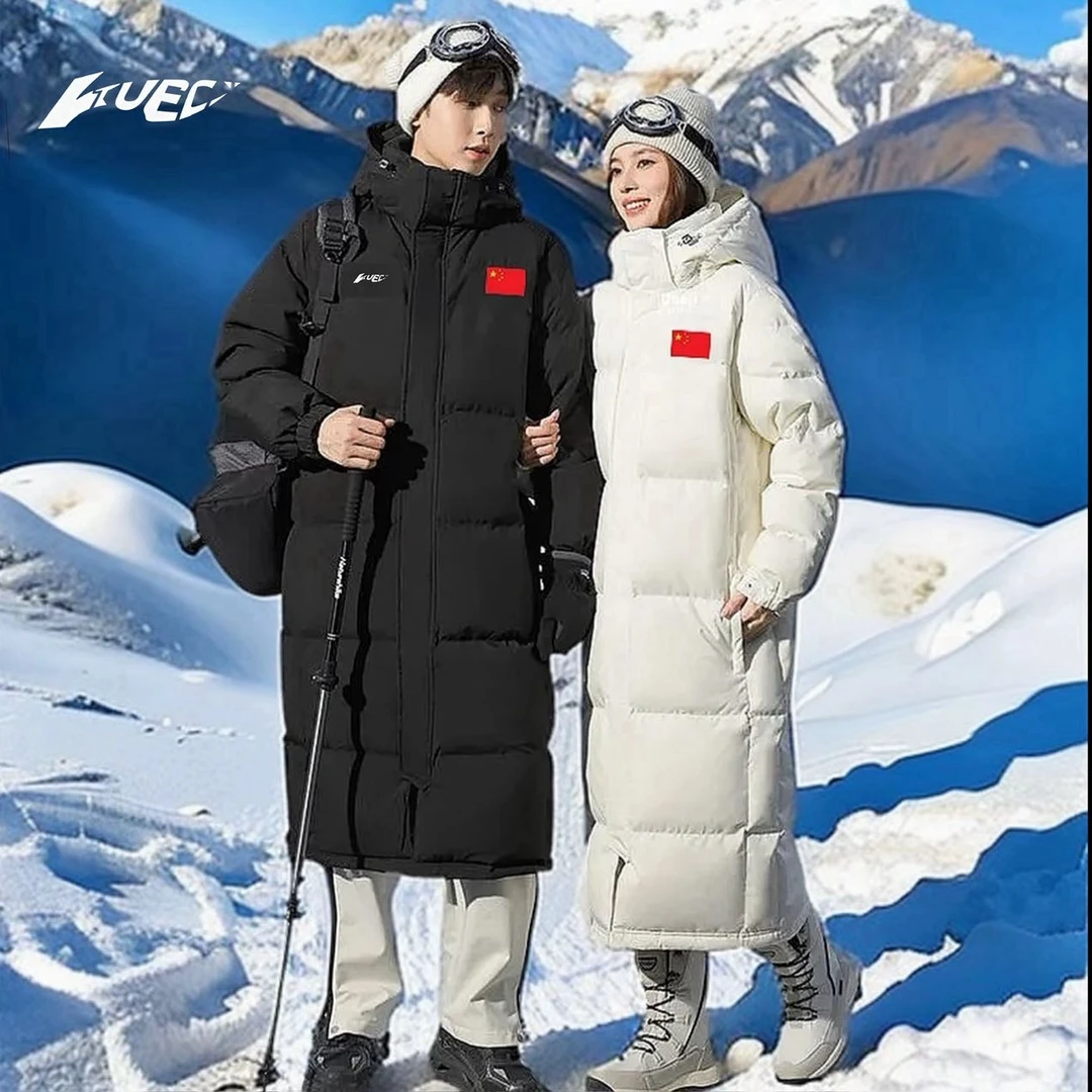 国家队体育运动冬训棉服男女中长款过膝情侣大码棉衣冬季保暖棉袄