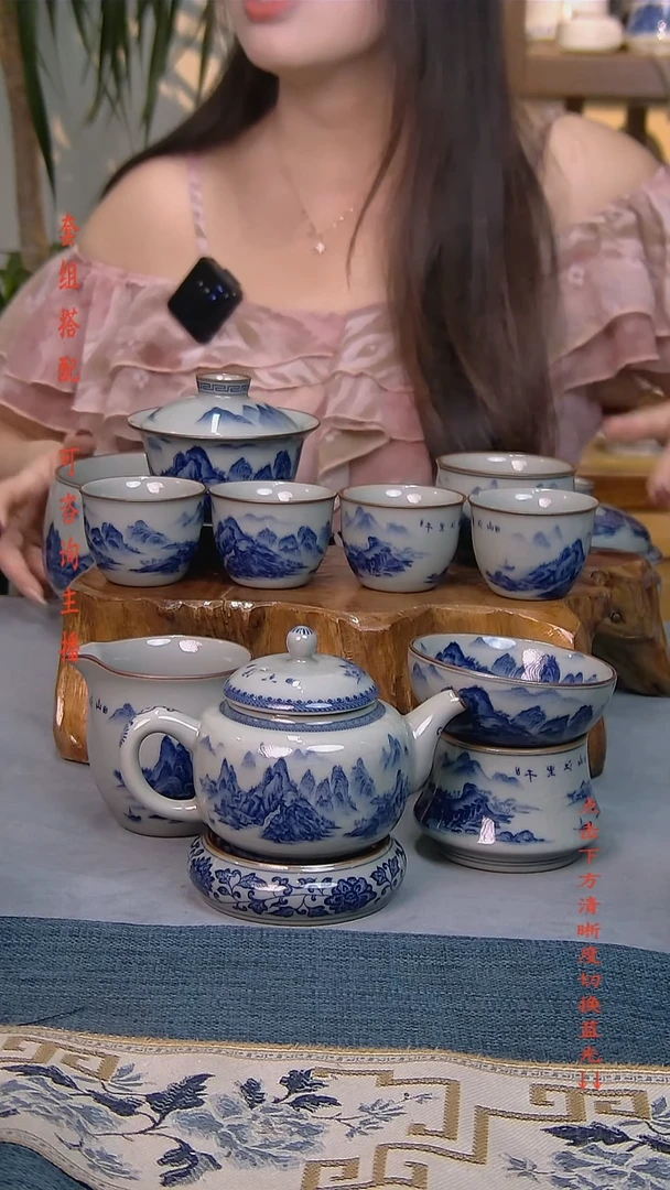 简装家用款12件套 老陶泥开片纹陶瓷茶具
