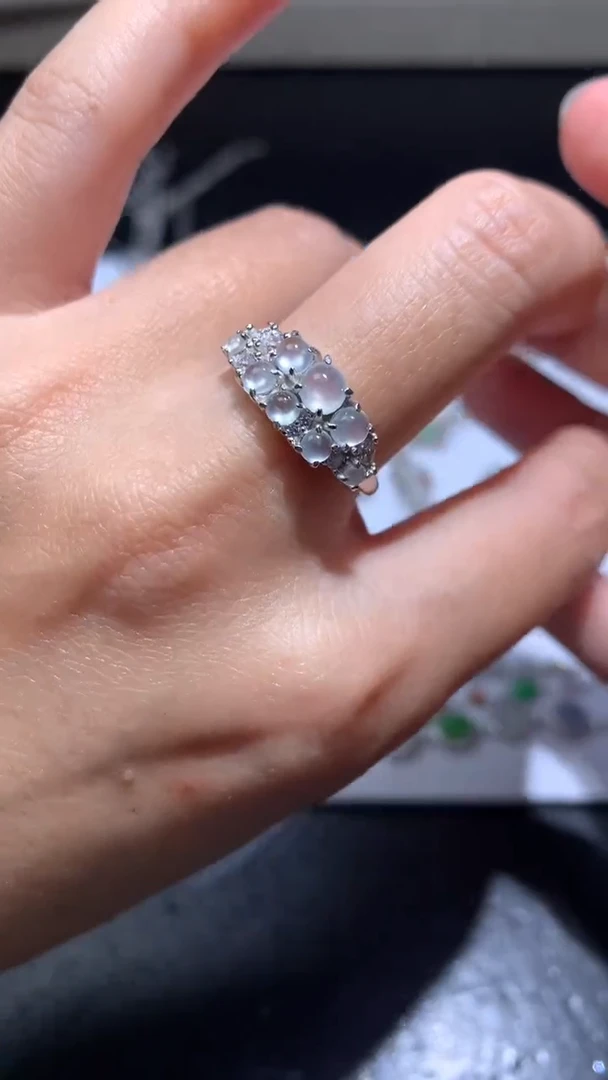 颈饰银S925镶嵌翡翠净货