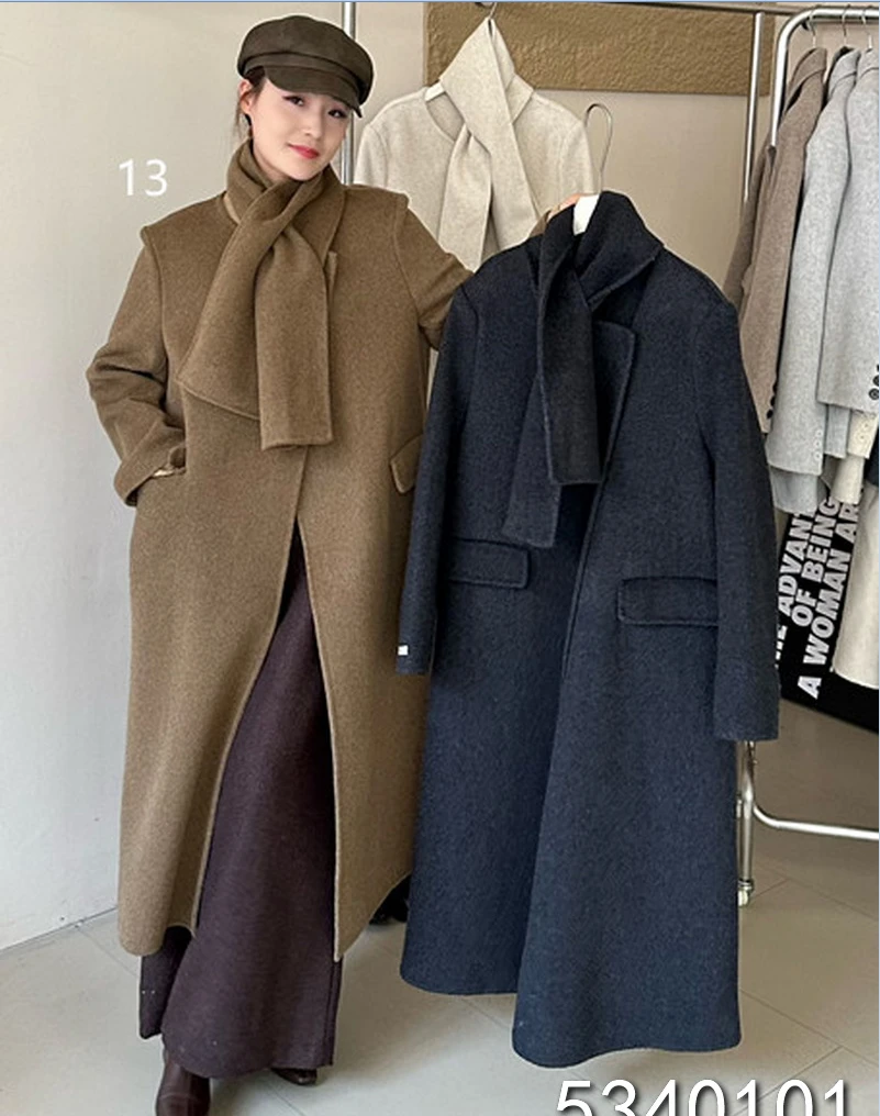 小妳XiaoNi———（冬款长款羊毛大衣+围巾5340101/5440040）