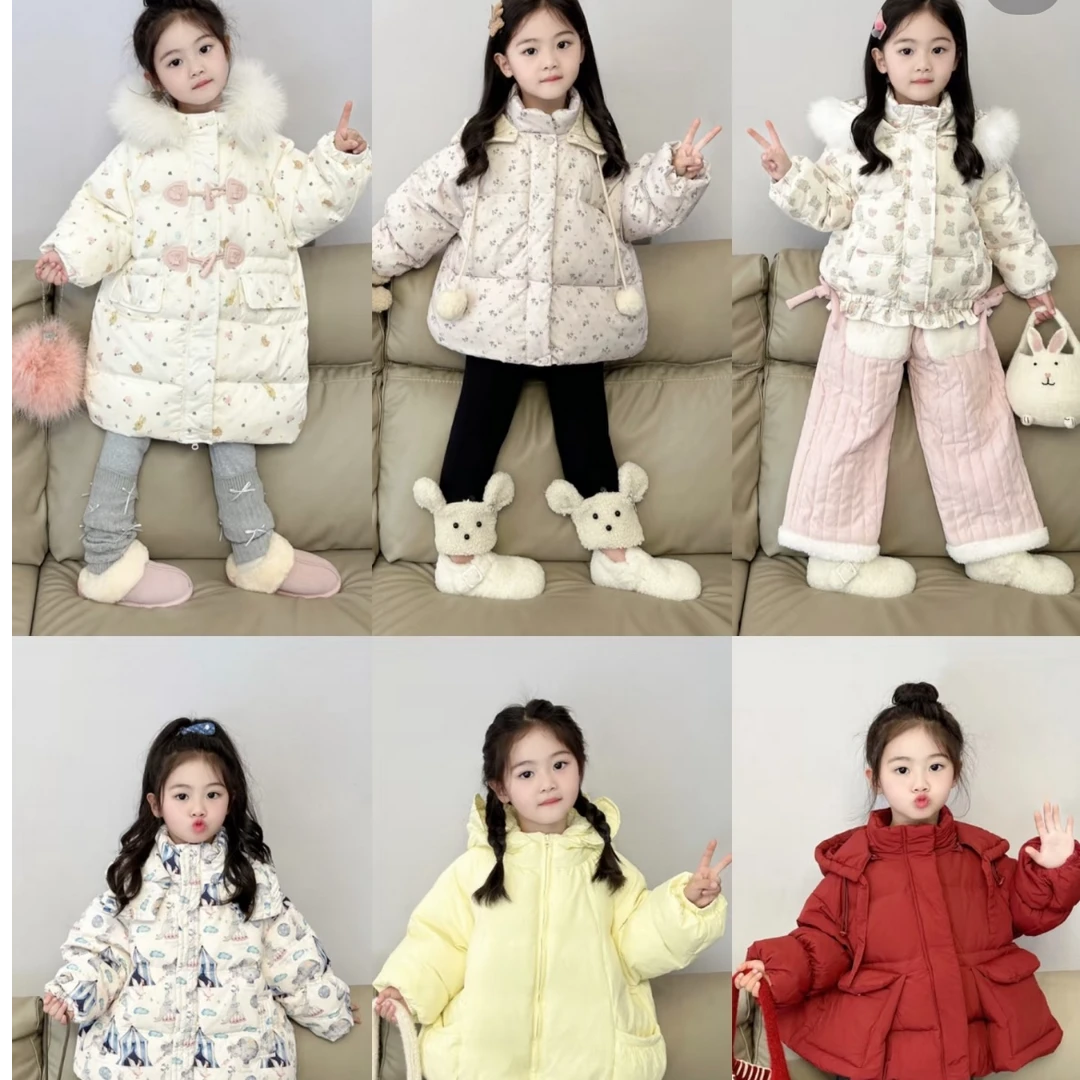 【外套F01-F351】【适合北方】女童新款洋气上衣加厚保暖