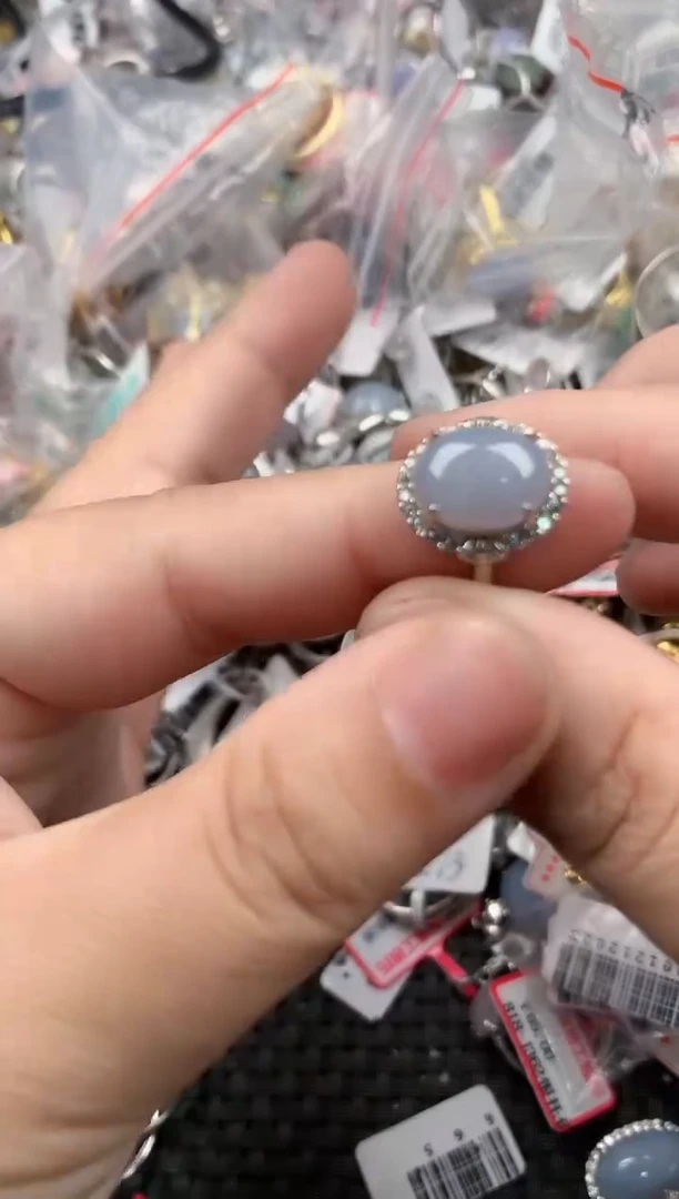 银S925镶嵌戒指翡翠333   4