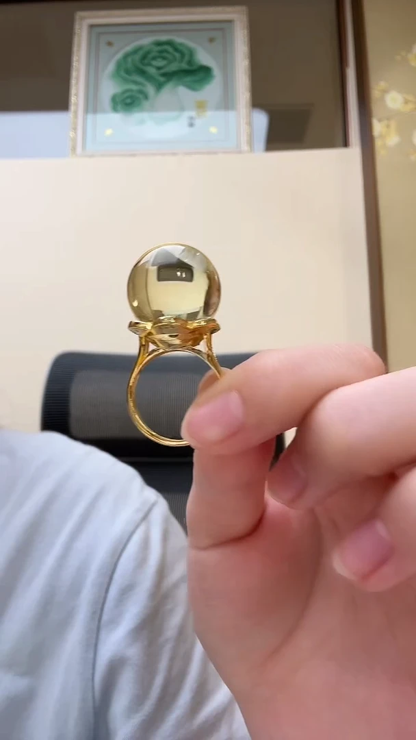 未镶嵌琥珀戒指戒指