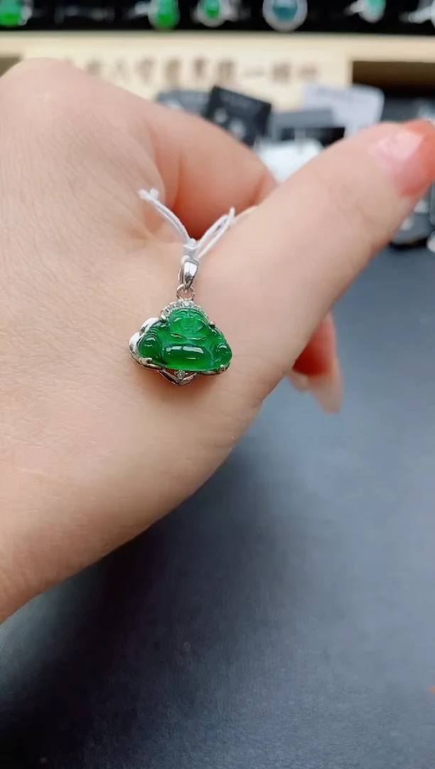 吊坠(赠链)银S925镶嵌翡翠1