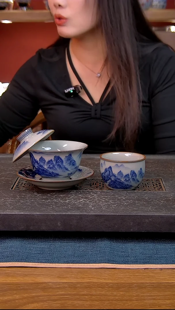 简装家用款2件套 老陶泥开片纹陶瓷茶具