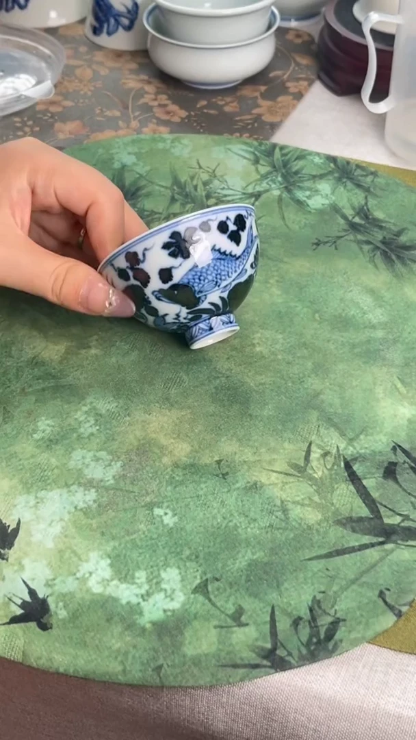 瓷片景德镇毛仔柴窑杯