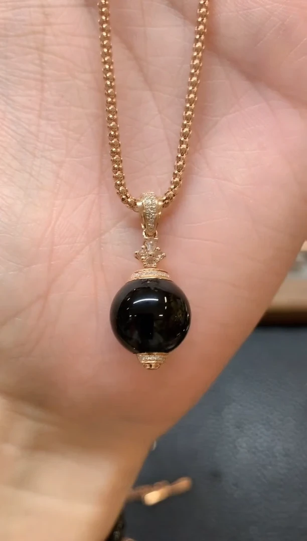 吊坠(不含链)18K金镶嵌翡翠a120多样性一件发