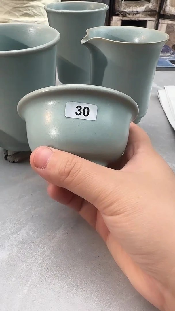 其他儒*柴烧汝瓷一级压手杯