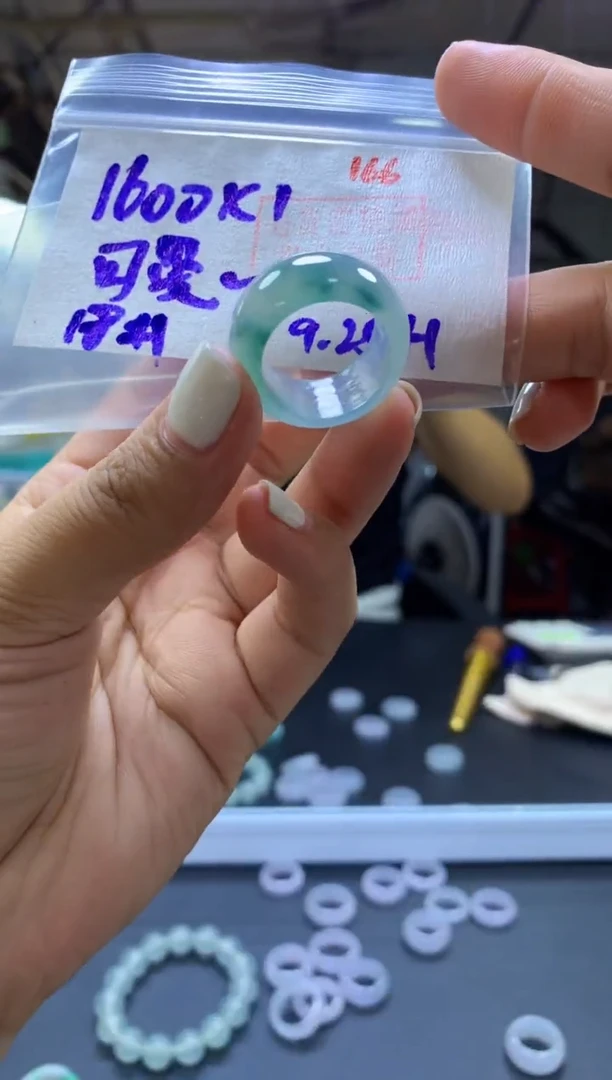 未镶嵌定制翡翠可****鞋戒圈#1600元-毛货需精细抛光