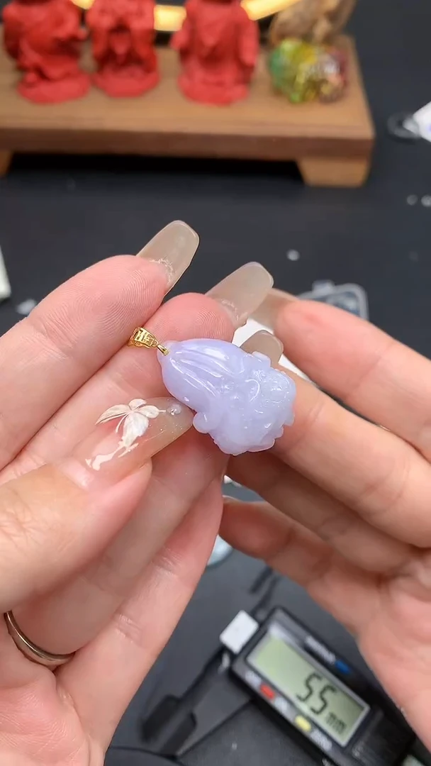 【闪购商品】翡翠吊坠(不含链)18K金镶嵌MS152574