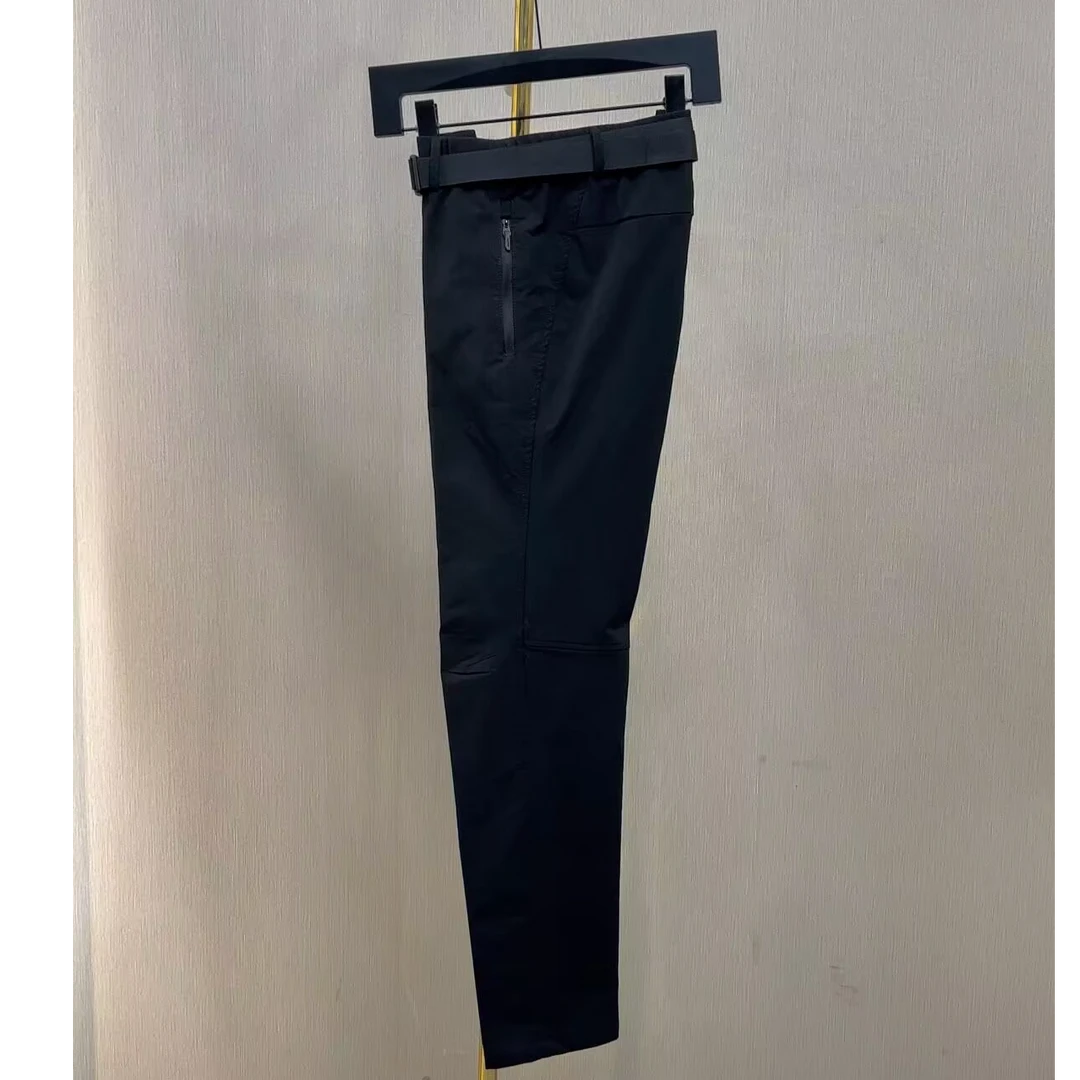 2025年夏季户外男士长裤款修身黑色弹力