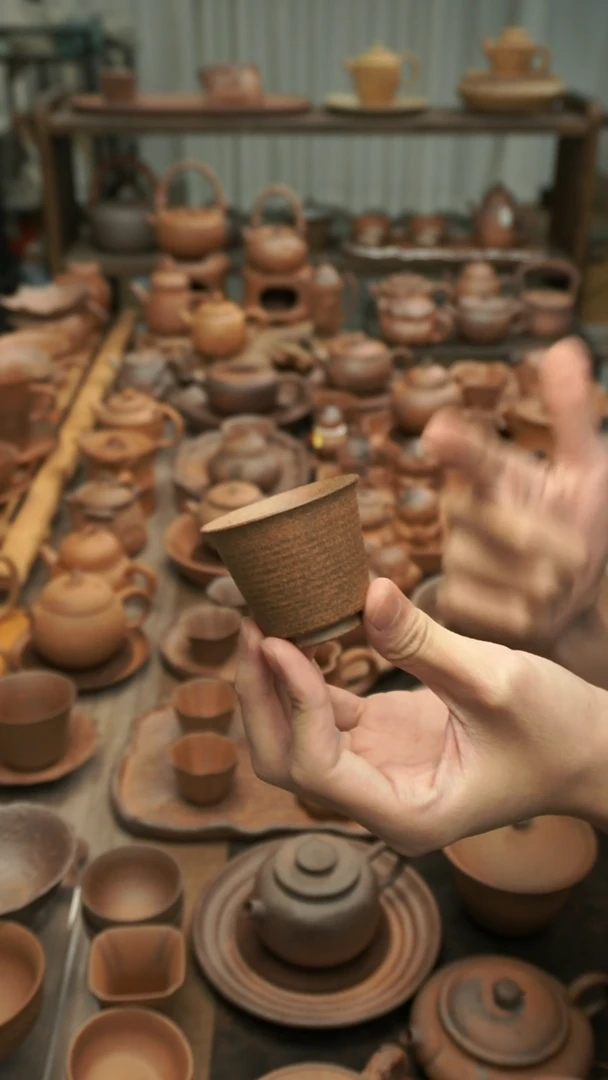 原矿老岩泥  螺旋纹闻香杯60ml