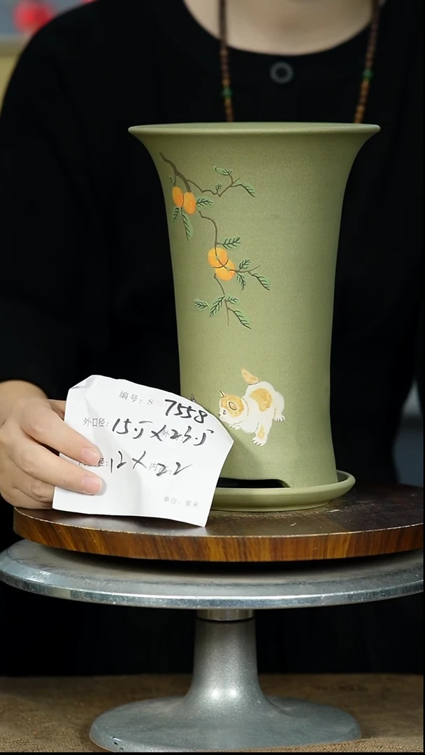 紫砂花盆7558+Z 紫砂花盆紫砂