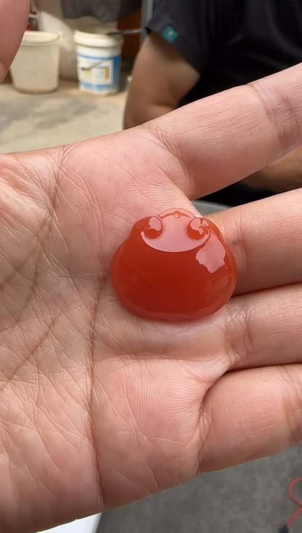 南红玛瑙配饰未镶嵌原矿无优化如意w