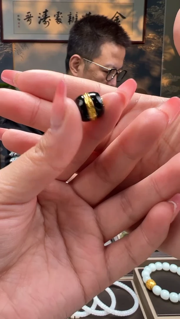 【闪购商品】和田玉珠子未镶嵌卡12mm汉堡珠