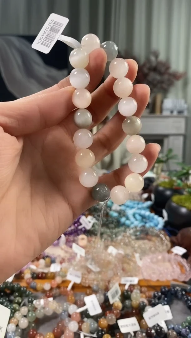 未镶嵌手链水晶彩兔毛