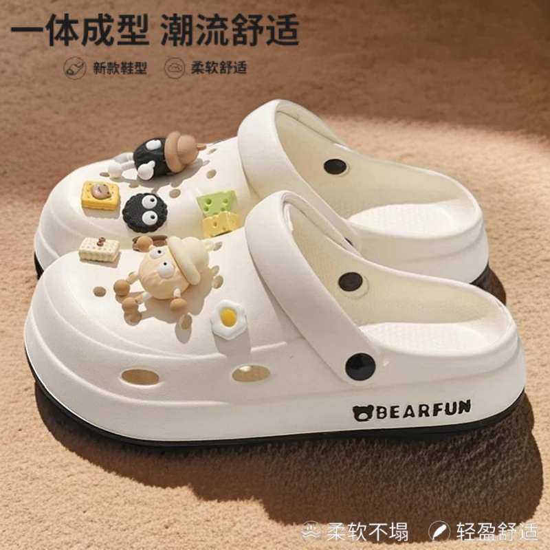 户外穿潮流高颜值踩屎感简约情侣款可外穿休闲干净感痞帅男生拖鞋