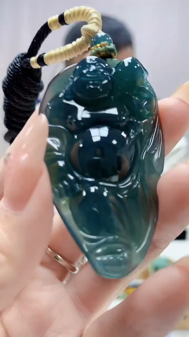 未镶嵌定制翡翠4898DD-毛货挂件125