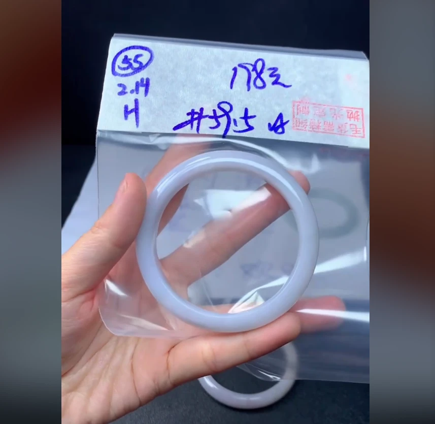 定制翡翠未镶嵌毛货55手镯59.5纹+198元+拍一发一