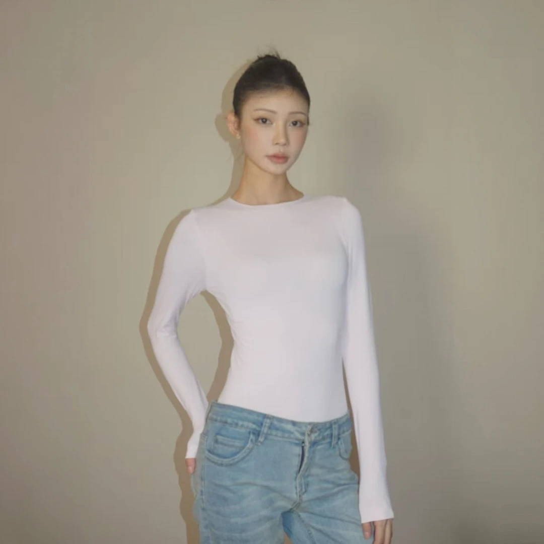 kissable 无缝高弹长袖连体衣