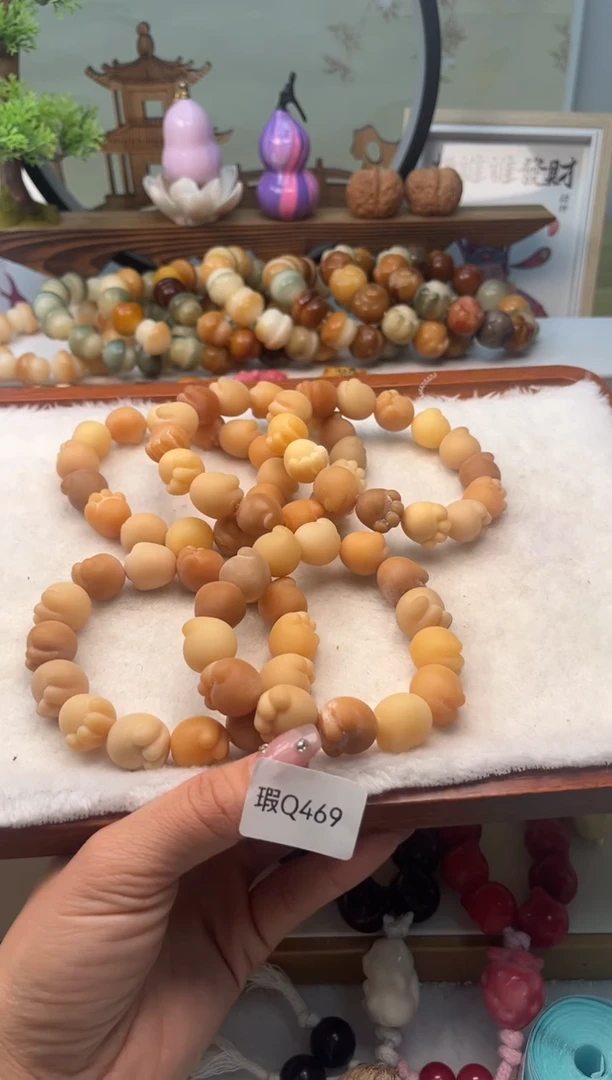 【闪购商品】菩提根/象牙果手串15mm瑕猫爪随机一串不挑q469