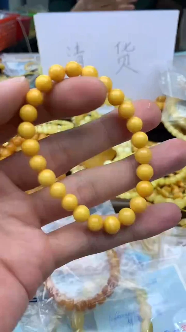 裸石蜜蜡未镶嵌手串7