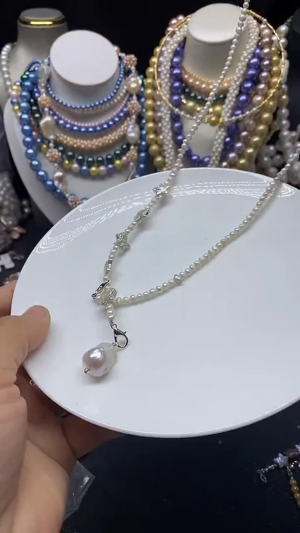 颈饰未镶嵌淡水珍珠多人