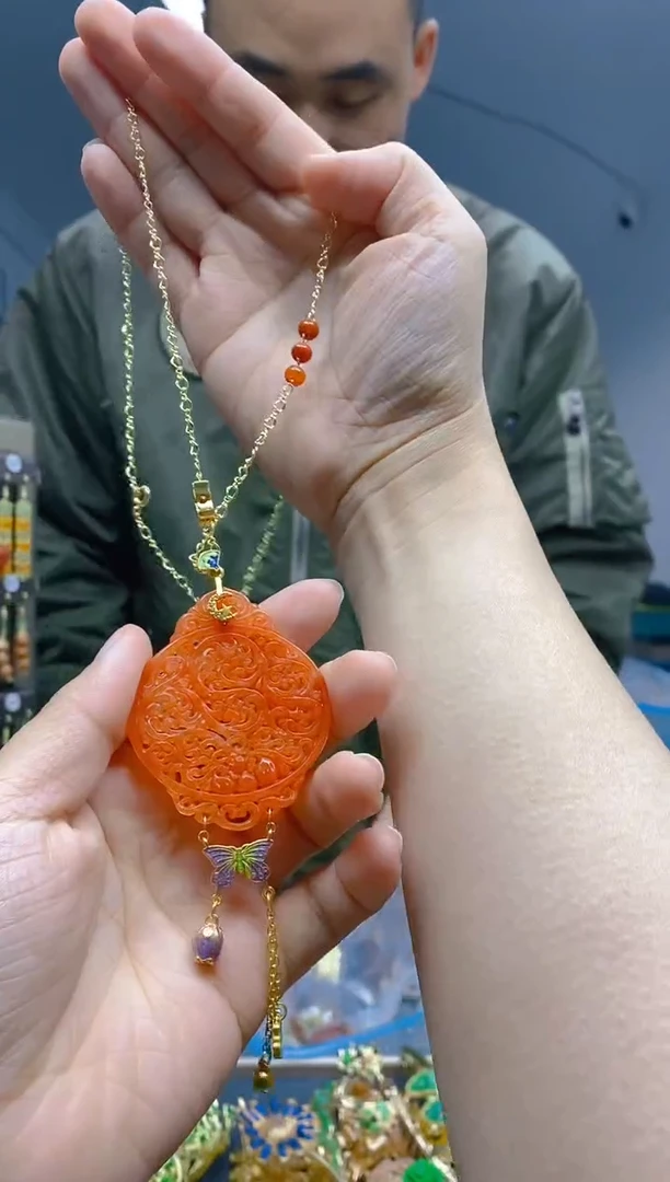 【闪购商品】翡翠耳饰合金141翡翠锁骨链