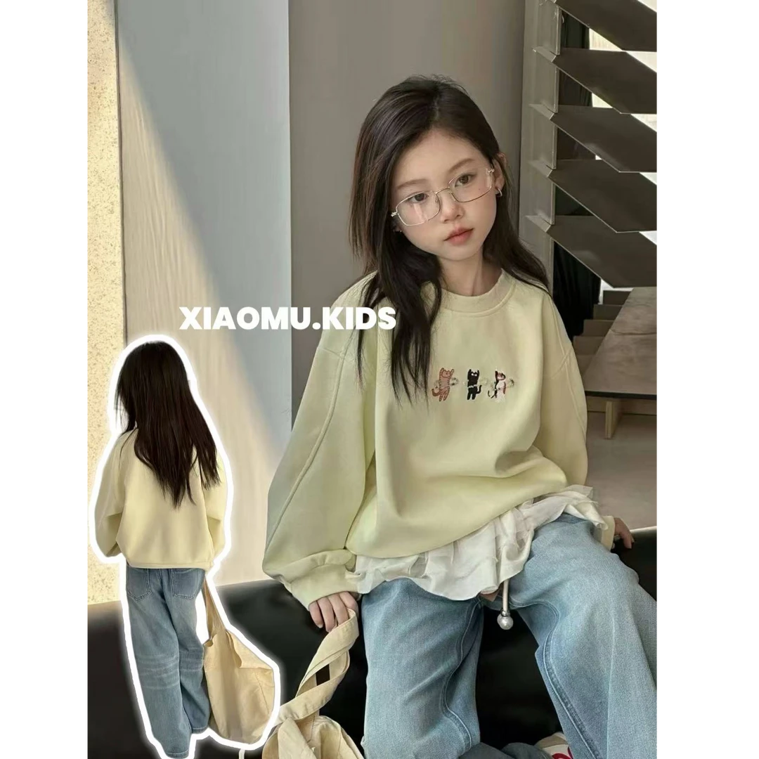 【小慕家】2025春儿童休闲百搭时尚卫衣韩版洋气55036