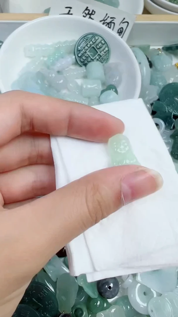散珠翡翠445号链接，A货翡翠