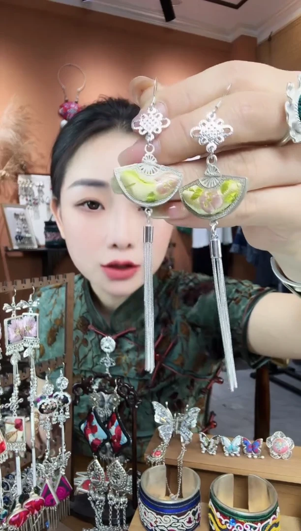 刺绣纯手工民族风耳环