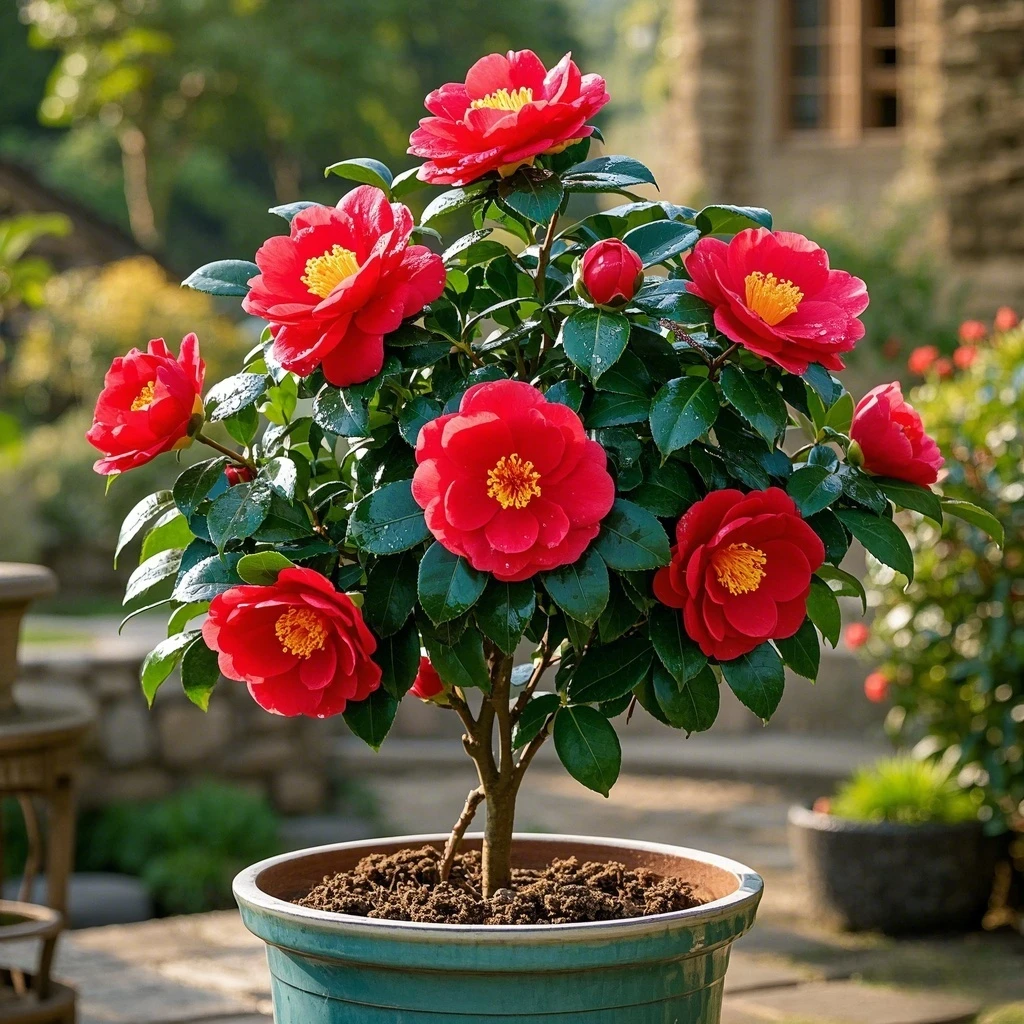 山茶花花苗盆栽浓香型重瓣四季常青室内好养阳台庭院种植绿植花卉