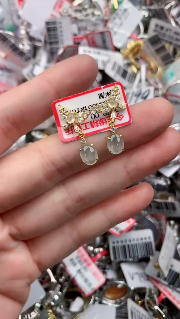 银S925镶嵌戒指翡翠555   8