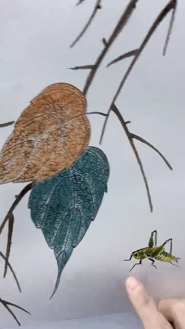 【闪购商品】绘画柳晓叶绘画1平尺草虫