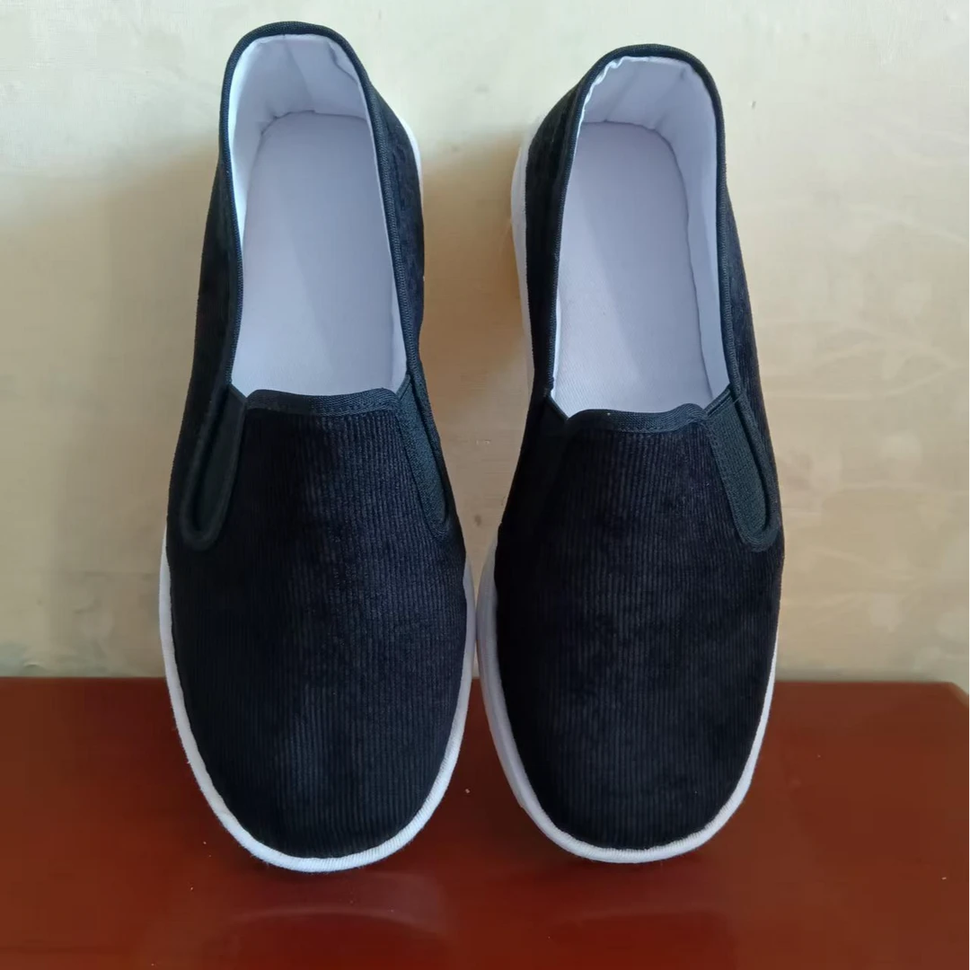 舒适养脚透气耐磨时尚经典【条绒鞋面】老北京千层底休闲软底布鞋