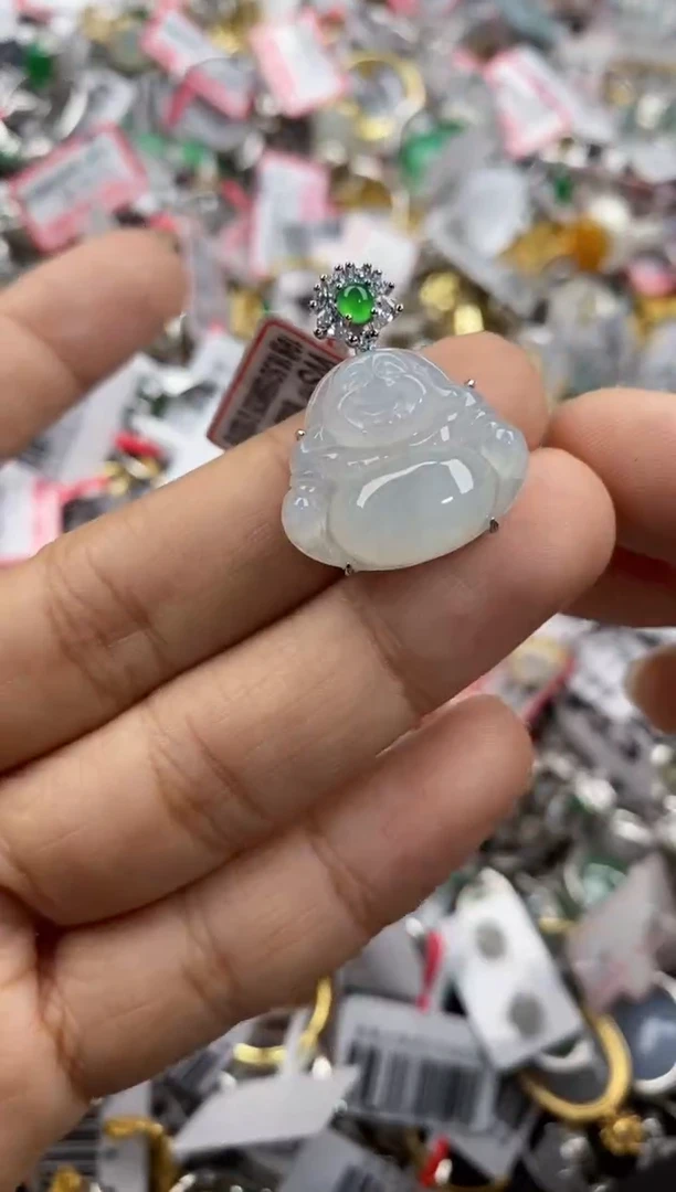 银S925镶嵌戒指翡翠333              1