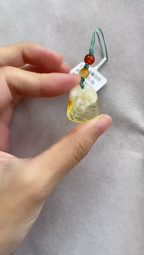 裸石琥珀未镶嵌10913247-手机坠