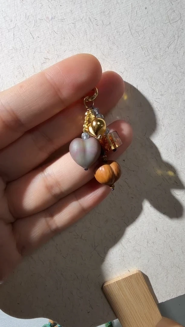 未镶嵌吊坠(不含链)琥珀（花珀）花珀吊坠提溜