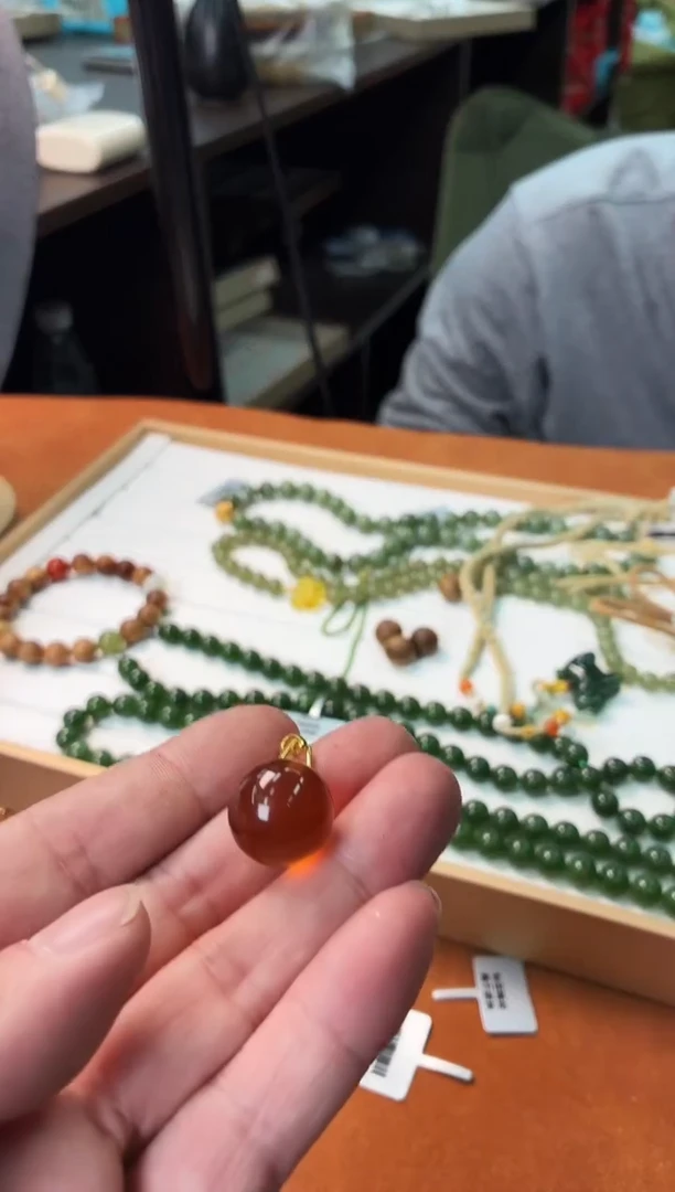 血珀吊坠(不含链)银S925镶嵌t67