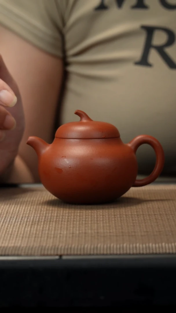 茶壶紫砂朱泥茄瓜140CC