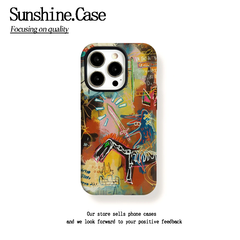 菲林二合一适用苹果华为vivo小米oppo手机壳涂鸦宝剑16PRO