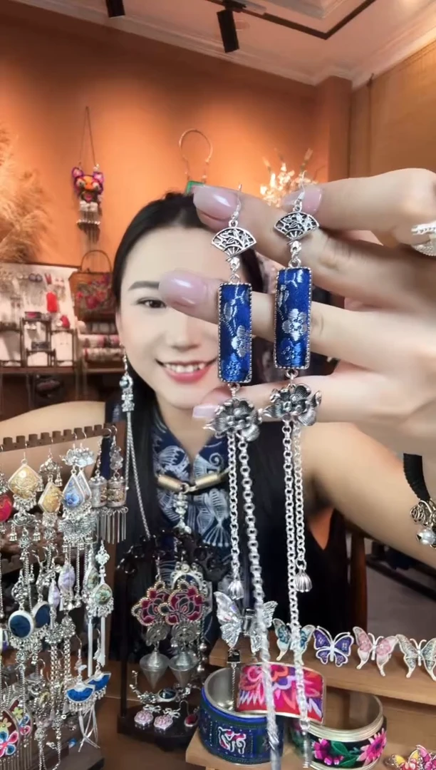 刺绣纯手工民族风耳环