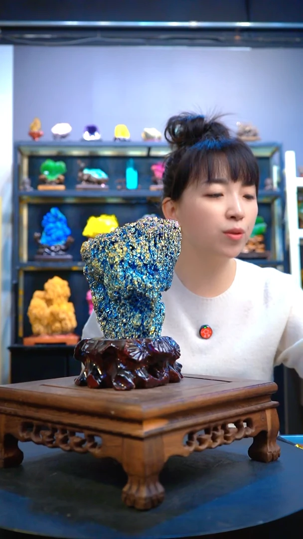 石材w****g精品矿物晶体摆件