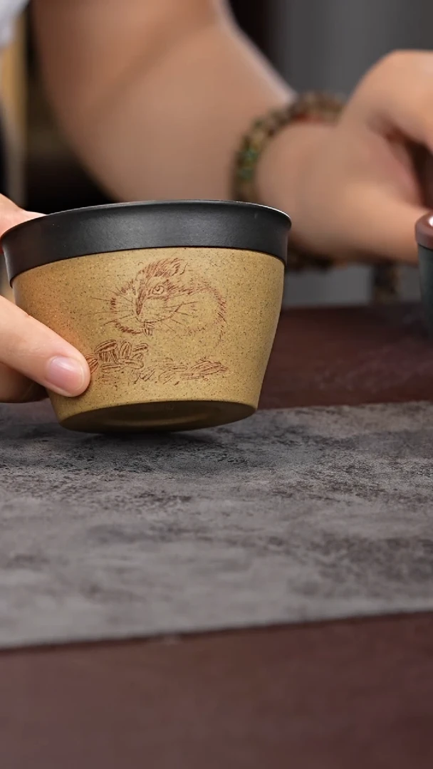 茶杯紫砂能吃是福 主人杯
