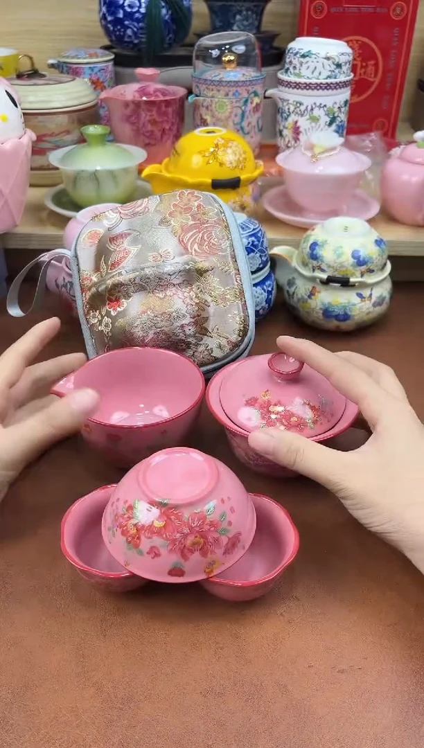 陶陶瓷茶具摆件旅行套组