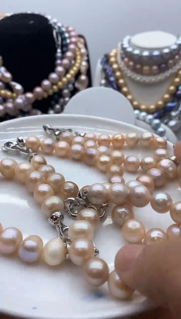 淡水珍珠钛钢颈饰14