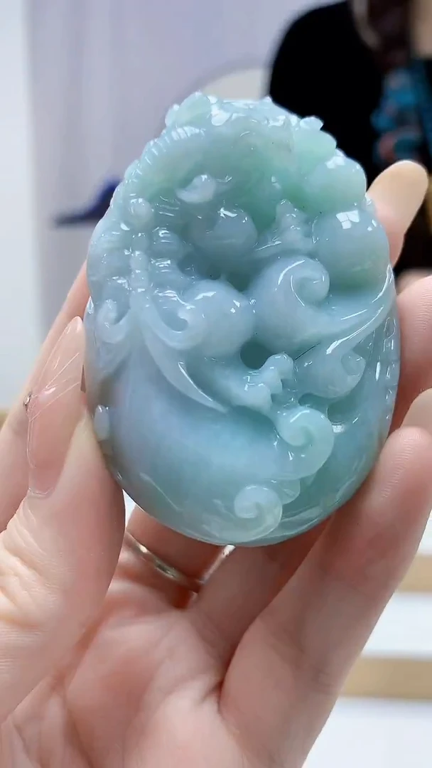 未镶嵌定制翡翠4829DD-毛货挂件81